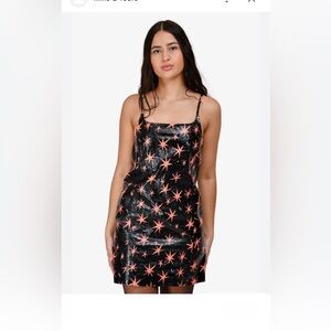 DROMe Black and Pink Star Dress